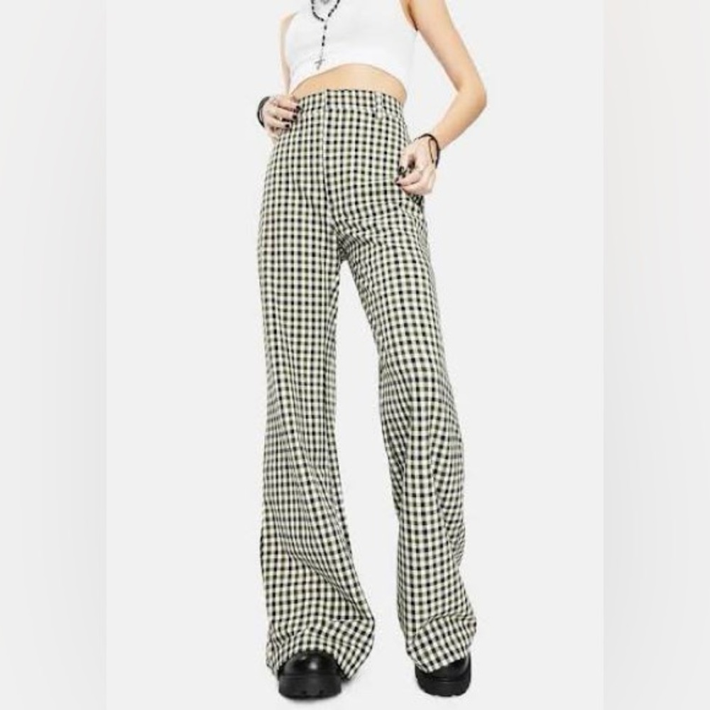 Free People Plaid Jules Pants - Picture 2 of 6